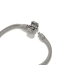 1 Piece Of 304 Stainless Steel Large Hole Bead DIY Bracelet That Can Be Opened, Snake Chain, Bead Wearing Bracelet, 18cm Accessory Bracelet - Silver - View 6