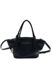 Korean Ins Style Handbag, New Fashion Minimalist Niche Tote Bag, Large Capacity Casual Versatile Shoulder Crossbody Bag - Black - View 10