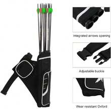 Carcaj de Tiro con Arco, Soporte para Bote de Arco Y Flecha Carcaj Bolsa de Flechas de Cadera Almacenamiento Multidireccional Bolsa de Soporte de Flecha de Tiro con Arco PortÖ™il para Caza(negro),40992629 - Multicolor - Ver 2