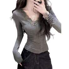 Women Tops - Grey - View 5