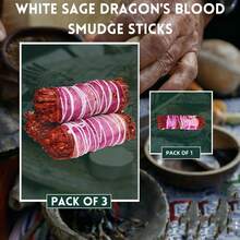 Incenso de Sálvia Sangue de Dragão, Tamanho 3,94 polegadas, Incenso de Sálvia para Limpeza Doméstica, Limpeza de Cristais, Presentes de Natal, Varetas Decorativas para Fumar - multicolorido - Ver 5