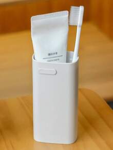 1pc Portable Gargle Cup, Toothbrush And Toothpaste Storage Box, Portable Travel Toothbrush Cup, Business Trip Toiletry Set, Essential For Travel And Leisure - Multicolor - View 6