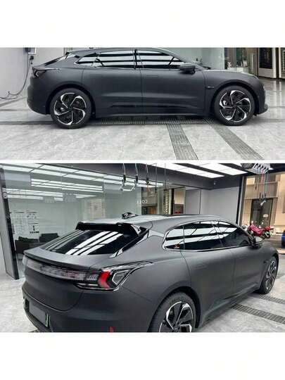 1pc Matte Black Waterproof PVC Vinyl Wrap Film For Cars & Motorcycles, Scratch-Resistant And Breathable, DIY Car Body Sticker, Furniture And Cup Accessories Modification