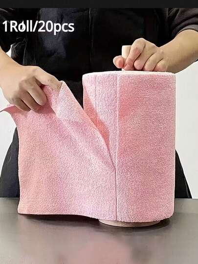 1 Roll/20pcs Reusable Ultra-Fine Fiber Cleaning Wet Wipes - Highly Absorbent, Machine Washable Kitchen Towels For Washing Dishes, Countertops, Floors - Multi-Purpose Household Cloths, Modern Square Design, Space-Themed Cleaning Supplies, Dish Cloths, Countertop Wet Wipes, Highly Absorbent Fabric