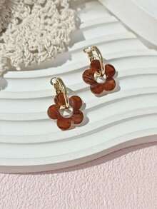 LADYCOCO 1 Đôi bông tai mặt dây chuyền hình năm cánh bằng acrylic thời trang, phù hợp cho nữ, tuyệt vời cho các buổi hẹn hò, tiệc tùng, làm quà tặng, biểu tượng cỏ ba lá. - Nhiều màu H - Xem 5