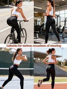OKP 3pcs Women's High-Waisted Tight Yoga Pants Set Licras De Mujer, Compression Leggings For Sports, Fitness, Running,Leggings De Mujer - Nhiều màu - Xem 6