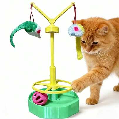 1 Set Mouse Bell Ball, Cat Rotating Toy, Tracking Ball, Pet Entertainment Gadgets