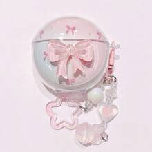 Gradient 3D Bow Knot + Pendant Suitable For HUAWEI FreeBuds 5i/6i/7i Bluetooth Earphone Case Protective Cover, SE2/SE3 Earphone Case, Minimalist Transparent For FreeBuds Pro 3/Pro 4/FreeBuds SE 4 - Gradient 3D Bow - View 5