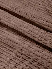 Yuwenier 性感优雅针织大V领露背镂空修身度假长裙沙滩装夏季情人节音乐节度假连衣裙 - 卡其色 - 查看 9