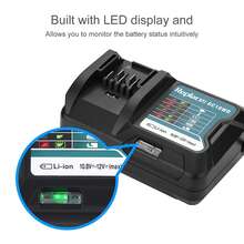 Cargador rápido de batería de litio para Makita DC10WD/BL1015 de 10,8 V/12 V - Tipo de Enchufe A USA (110-127V) - Ver 5