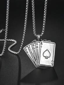 1件 时尚扑克牌吊坠项链 - 撲克牌 - 查看 9