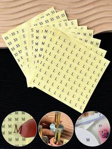 90张/张 防水指甲尺寸数字标签贴纸，指甲板尺寸贴纸，手工指甲尺寸贴纸，字母贴纸，指甲测量工具贴纸 - 彩色 - 查看 1