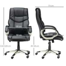 Ergonomic Office Chair, Height Adjustable From 114 To 124 Cm, With Rocking Function. - Black - View 3