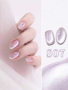 12毫升容量 2026 春夏新款女士假日礼盒套装，内含气泡水、半透明冰岛极光猫眼裸粉色仙女彩虹云锦碎片、猫眼冰透明紫金粉日记桃猫眼玻璃珠水晶石猫眼凝胶指甲油。 - 彩色 - 查看 15