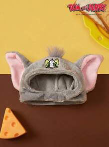 TOM & JERRY X PETSIN 1 Piece Cute Blue Cat Pet Hat Gray Autumn And Winter Thick Warm Cat And Mouse Co Branded Pet Headwear - Grey - View 3