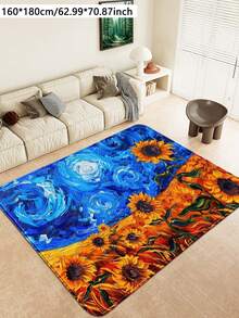 1 szt. Klasyczny prostokątny dywan dekoracyjny z imitacji kaszmiru, z białą podstawą, miękki i wygodny materiał, odporny na blaknięcie po wielokrotnym praniu, składany bez zagnieceń, odpowiedni do salonu, sypialni i innych pomieszczeń - B - Zobacz 11