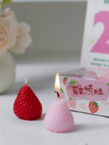 4/6/9支装草莓香薰蜡烛仿真水果香薰礼盒大豆蜡可爱生日礼物 - 1PC - 查看 3