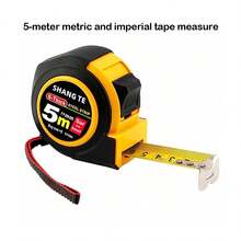 1pc Durable & Anti-Scratch Professional Tape Measure - 295.27 Inches, 196.85 Inches - Easy-To-Read Fractional Markings To 1/8 Inch, Zero Reset Design, Auto-Lock Retractable, Household Measuring Tool, Metric & Imperial Measurement, Suitable For Home, Renovation, Construction - Yellow and Black - View 12