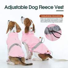 1pc 5-In-1 Multifunctional Dog Fleece Sweater, Pullover Dog Sweater With Leash Hole, Dog Jacket With Reflective Strips, Anti-Anxiety Vest, Suitable For Chihuahua, Yorkshire Terrier, Great Dane, St. Bernard And Other Small, Medium And Large Dog Breeds - Pink - View 4