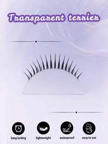 5 pares de pestañas postizas de dibujos animados, fáciles de usar, ahorro de tiempo, amigables con los ojos, con efecto hidratante suave para los ojos - Pestañas mojadas de cómic - Ver 10