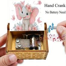 Cute Elephant Music Box Hand Cranked Melody "You Are My Sunshine" Perfect Birthday Gift For Kids/Women - Cute Elephant Music Box - View 6