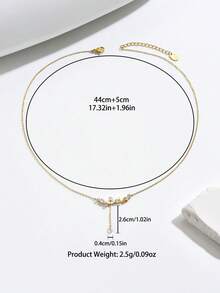 1pc Fashionable Delicate Flower & Butterfly Pendant Necklace With Zirconia Stone, Minimalist Versatile Choker Necklace Suitable For Any Occasion - Necklace - View 5