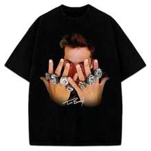 Tom Bradys 7 Rings Greatest Of All Time GOAT T-Shirt - Black - View 1