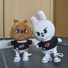 Cute Cartoon Animal Plush Toys, Soft Stuffed Rabbit Wolf Chick Pig Doll, Kawaii Room Decor, Birthday Gift For Kids & Friends - M8 - 查看 4