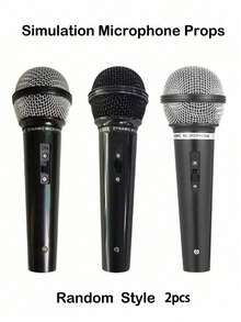 1个仿真麦克风 - 逼真的舞台道具，带可移动风箱，便携式设计，适用于派对、活动、卡拉OK、舞蹈、角色扮演游戏 - 无需电源 - 是歌手、演员、派对主持人的理想之选 - 便于携带和存放 - 彩色 - 查看 12