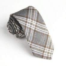 1pc Rhombus Pattern Casual Polyester Tie, 6cm/2.36in Width, Suitable For Men And Women, Spring/Autumn - Multicolor - View 7