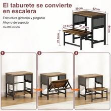 Escabel Plegable para Niños Pequeños - Negro - Ver 3