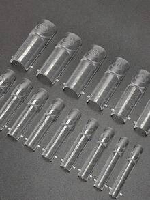 30Pcs/Bag Smart Nail French Tips Nail Form Traceless Acrylic Nail Art Sculpting Tool False Quick Extension Dual Form Nail Tips - Apricot - View 6