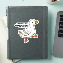 1PC I'm About To Become Everybody's Problem Funny Goose Sticker | High Quality Vinyl Sticker For Laptops, Water Bottles, Hydroflasks, Phones, Hard Hats | Durable And Weatherproof Sticker | Perfect For Adding Humor To Your Accessories - 多色的 - 查看 8
