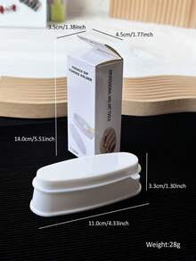 可拆卸美甲粉收集盒，法式美甲粉收集器，美甲粉回收盒，美甲粉分配器，清洁盒 - 白色 - 查看 8