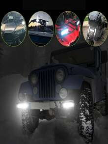 DRL Flash 6LED Motorcycle Headlight SpotLights Auxiliary High Brightness Lamp Electric Vehicle Scooters Autocycle Modified Bulbs - 2pcs - View 9