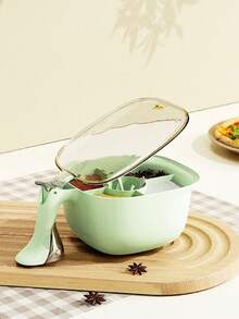 1pc 4-Grid Kitchen Seasoning Box, Household Condiment Jar Set, Integrated Spice, Salt, Sugar Storage Containers - Multicolor - View 11