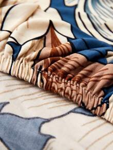 1pc Retro Geometric Pattern Sofa Cover, Dust-Proof And Dirt-Resistant, Elastic Full Coverage Sofa Protector, Living Room Home Decor, 1/2/3/4 Seater Sofa Decoration, All Season Use, Machine Washable, Pillow Cover Not Included - Multicolor - View 8