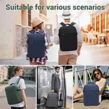 Cabin Bag Backpack 40x30x20 For Women And Men Flight Approved Underseat Carry On Personal Item 15.6 Inch Laptop 180 Degree Clamshell Opening Lightweight Water Resistant With Luggage Strap Cable Pass Through - 綠色 - 查看 7