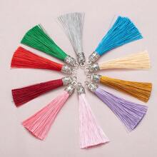10个6厘米彩色流苏吊坠，适用于DIY复古耳环、吊坠和珠宝制作配件 - 6cm流蘇 - 查看 6