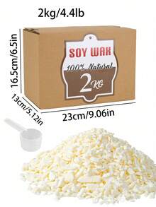 2kg/4.4lbs Natural Soy Wax, For Candle Making, DIY Scented Candles, 2000g/70.54oz Candle Making Supplies - Soy Wax - View 6