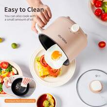 Hot Pot Electric: 1.5 L Portable Lazy Pot, Dual Power Regulation Ramen Cooker,Suitable For Ramen, Soup, Noodles, Oatmeal Non-Stick Pan, Dorm,Office Must Have Multi Shabu Shabu Pot - 美規B型插(110-127V) - 查看 6