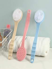 Dual-Sided Back Massage & Cleaning Brush, Multi-Functional Household - Pink - View 10