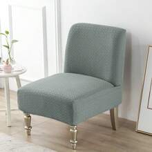 1pc Twill Armless Loveseat Slipcover, Suitable For Hotel, Restaurant, Dining Room Chair - Multicolor - View 8