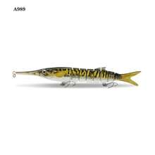 1pc 55g 9.45" Multi-Jointed Hard Bait Lure - Saltwater Swimbait With Treble Hooks, Iridescent Effect Suitable For Bass, Striped Bass And Steelhead - Realistic Freshwater And Saltwater Fishing Lure | Sturdy Metal Lip, Floating Fishing Bait - Multicolor - View 13
