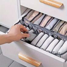 3pcs/Set Underwear Fabric Drawer Storage Basket, Socks Storage Drawer Box For Panties, Bras, Ties, Clothes, Household Space Saving Organizer Of Wardrobe, Closet, Bedroom, Home, Dorm, Bedroom Accessories - 灰色 - 查看 7