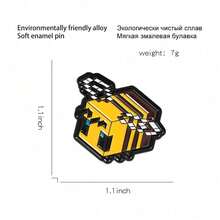 Game Merchandise Accessories Cartoon Pixel Bee Shape Paint Alloy Badge Accessories Brooch Pins Bag Charms - XZ3884 - 查看 6