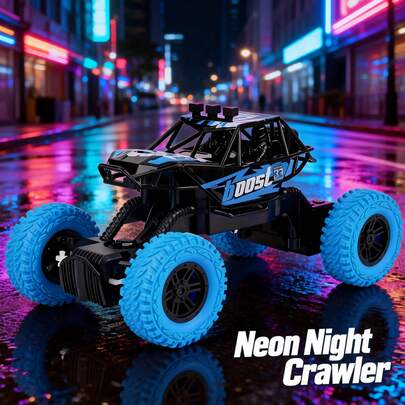 Crash-Proof 4WD RC Off-Road Truck - 3 Color Options Parent-Child Interactive Racing Toy For Kids Ages 3+,Mini Monster Trucks,Small Monster Truck Toys,Pull Back Toy Cars,Toy Trucks For Boys Age 4-7