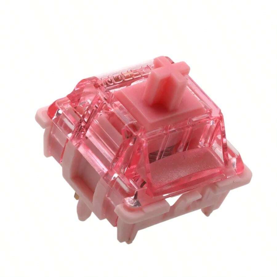 40g Interruptores lineales Gateron previamente lubricados con diseño de nieve de sakura, tallo de POM de 5 pines intercambiables en caliente para teclados mecánicos MX - 110 piezas - Ver 1