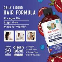 Mary-Ruth's Liquid Multivitamin + Hair Growth - Clinically Tested For Thicker Hair In Women - Improve Facial Wrinkles - Vegan - 15.22 Fl Oz - Hương vị việt quất và lựu - Xem 8