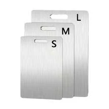 3pcs Stainless Steel Cutting Board Set, Double-Sided Chopping Board, Hygienic & Durable Non-Stick Cutting Board For Meat, Vegetables, Fruits - Silver - View 12